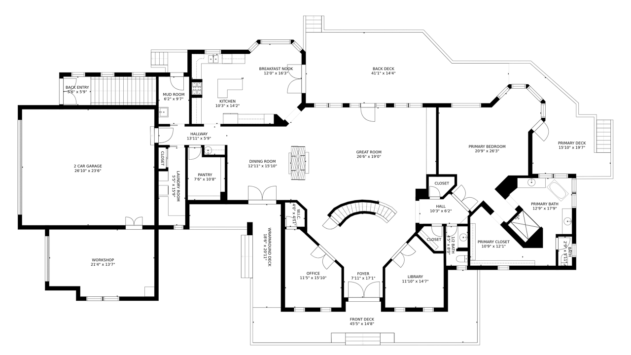 45 FP 8850 N County Line Rd Rev01 01 Main Level Web - Floor Plan